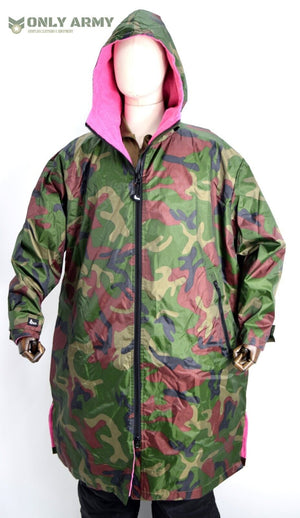 Camouflage Dry Robe Changing Robe Waterproof Long Sleeve Hooded Towel Jacket