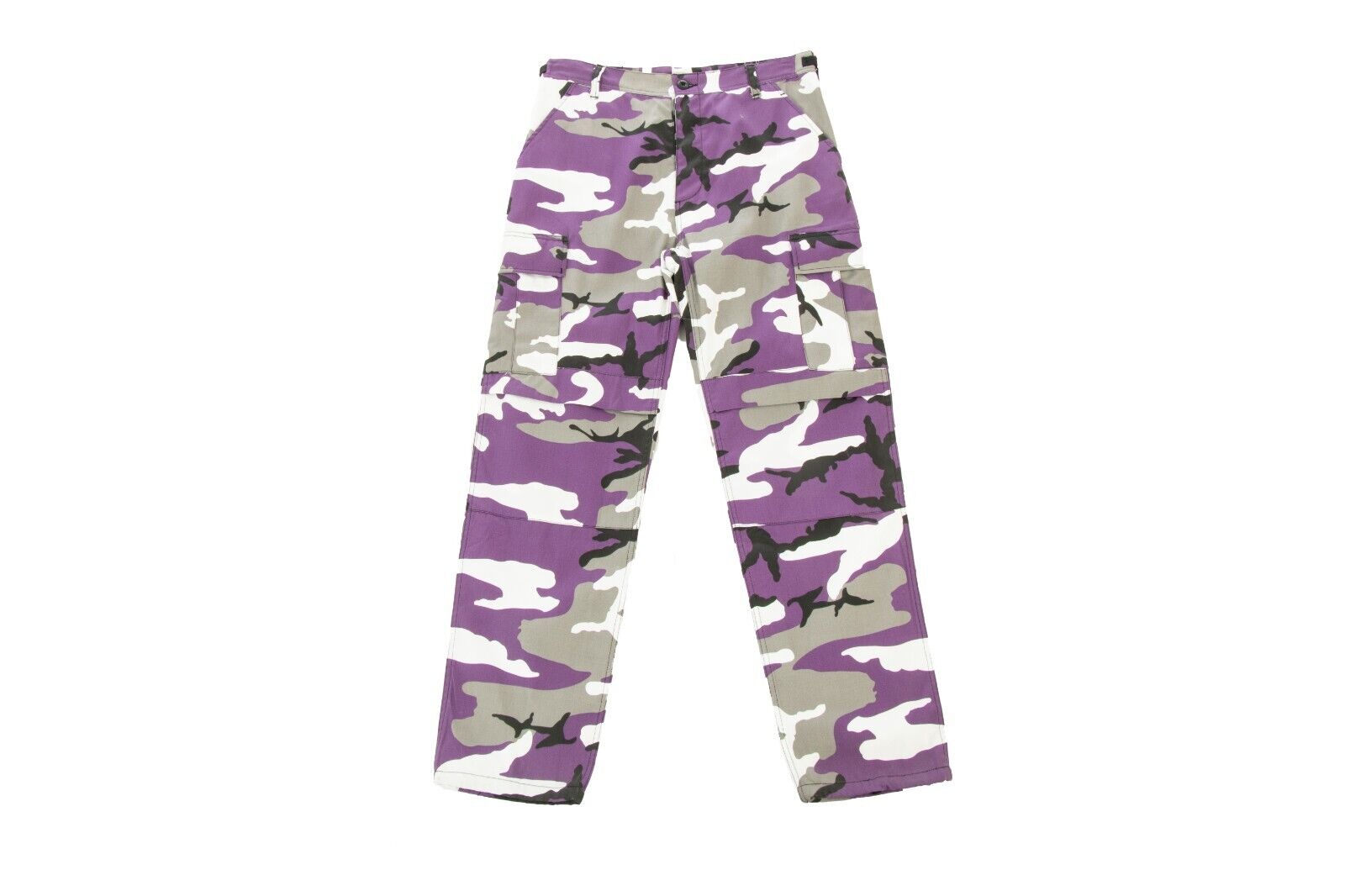 Army Style Purple / Lilac Camo Combat Trouser Cargo Pants BDU Work Outdoor