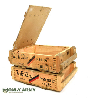 Czech Army Wooden Ammo Box Storage Chest Crate Wood Box Trunk Military Transport