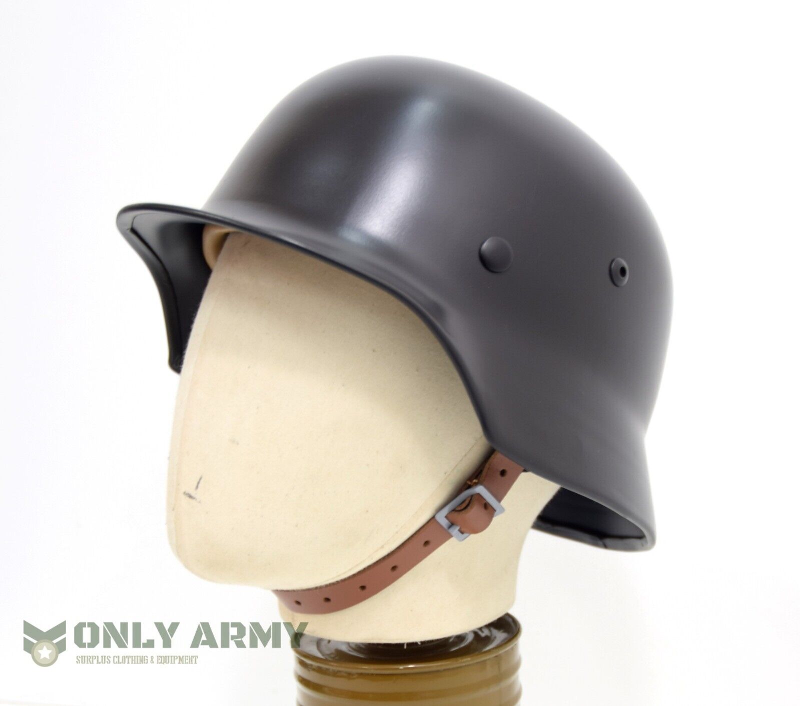 Repro German Army M35 Steel Helmet Leather Liner Black M40 M42 M44 Military 