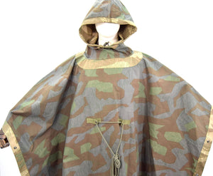 German Army Splinter Camo Poncho Waterproof Canvas Sheet Camouflage Heer WW2