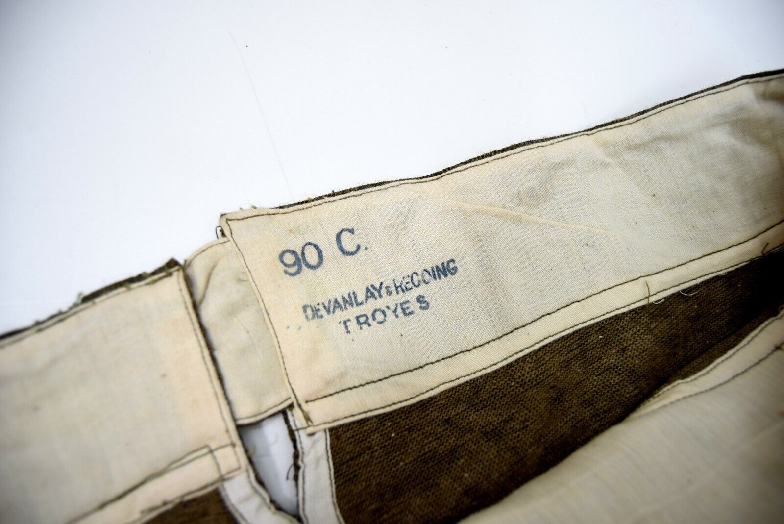 French Army 1940's Dated Long Johns Thermal Bottoms Rare Vintage Cotton Wool