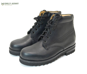 Belgian Army / Navy Black Work Boots Deck Boot Military Safety Ankle Mid VIBRAM