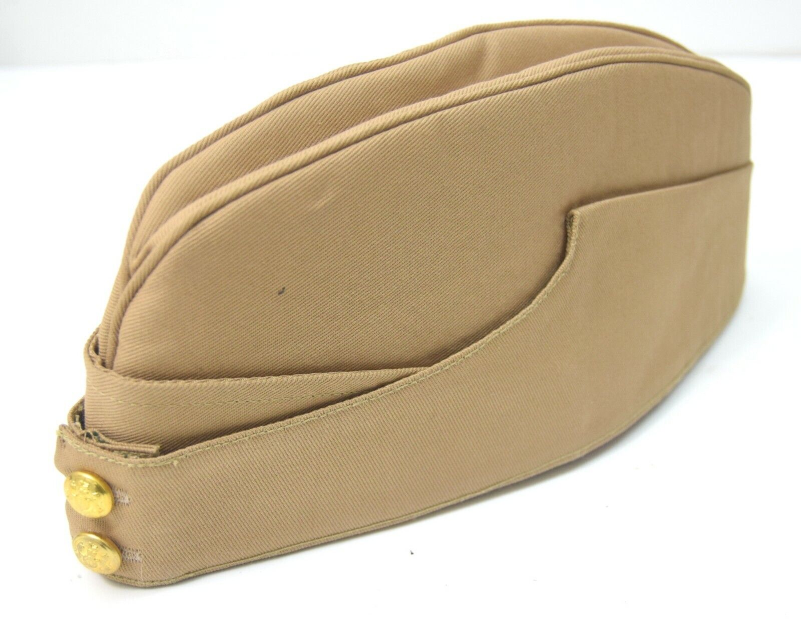 1940s WW2 Side Cap British / Canadian / US Army FS Field Service Khaki Beige Hat
