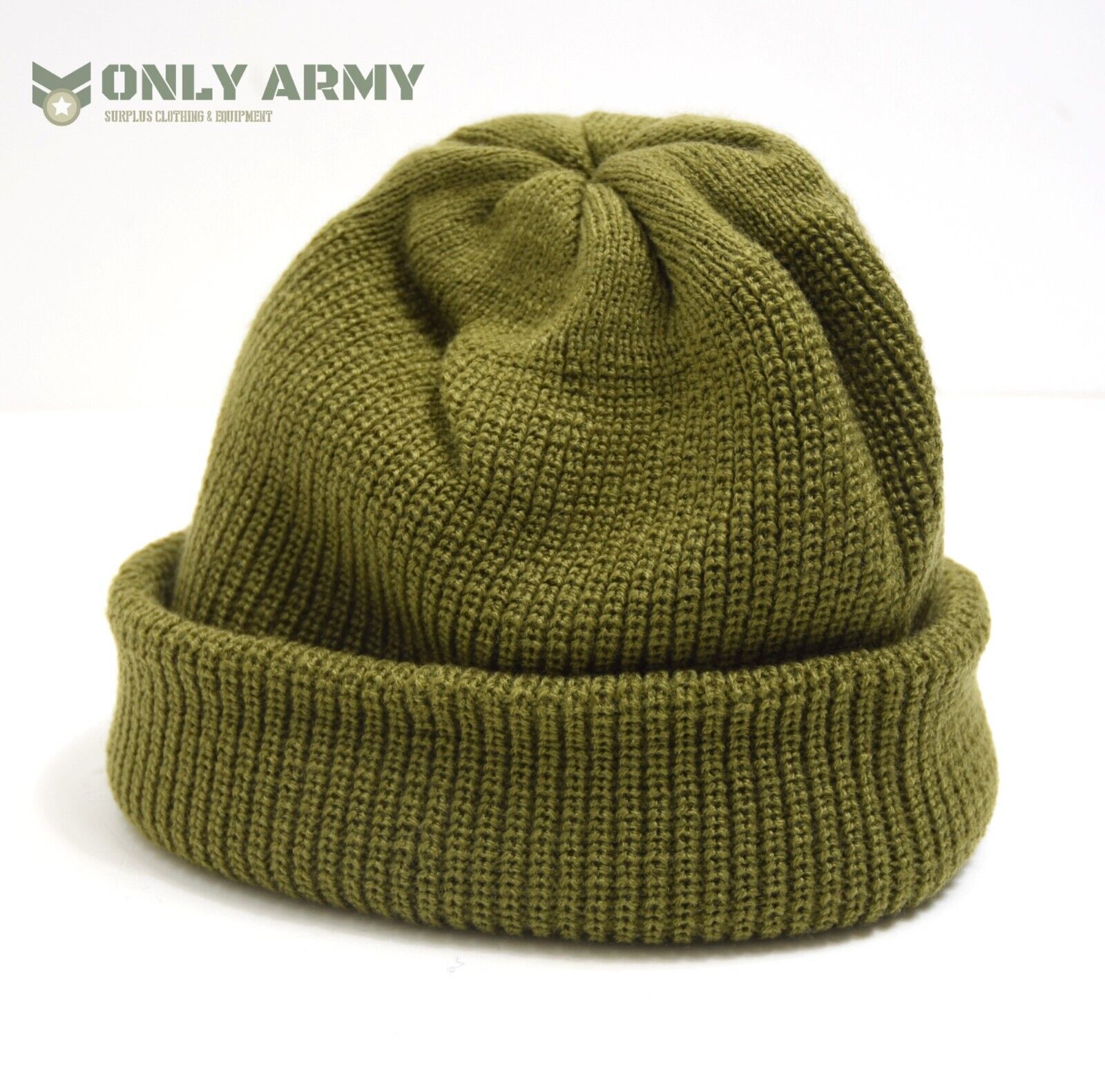 NEW Original US Army Watch Cap Winter Hat Jeep Cap 1942 Olive Khaki Wo