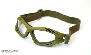US Army Military Style OD Green Tactical Goggles Eye Protection Olive Glasses