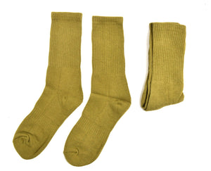 5 x Pairs US Army Khaki Mustard Socks NEW OLD STOCK OD Olive General Issue NEW
