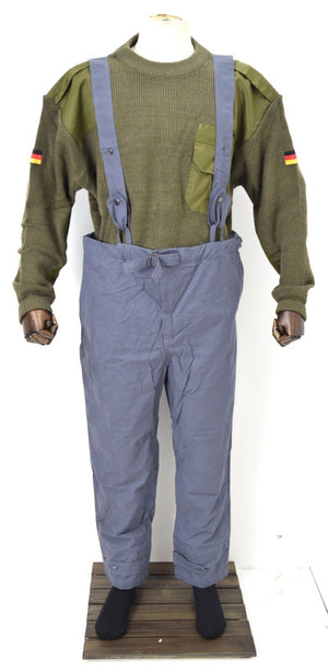 Czech Navy Deck Pants Ventile Bib & Brace Over Trousers 100% Cotton Army Surplus