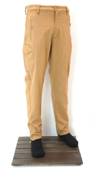Coyote Tan Tactical Trousers Softshell Waterproof Fleece Lined Combat Pants