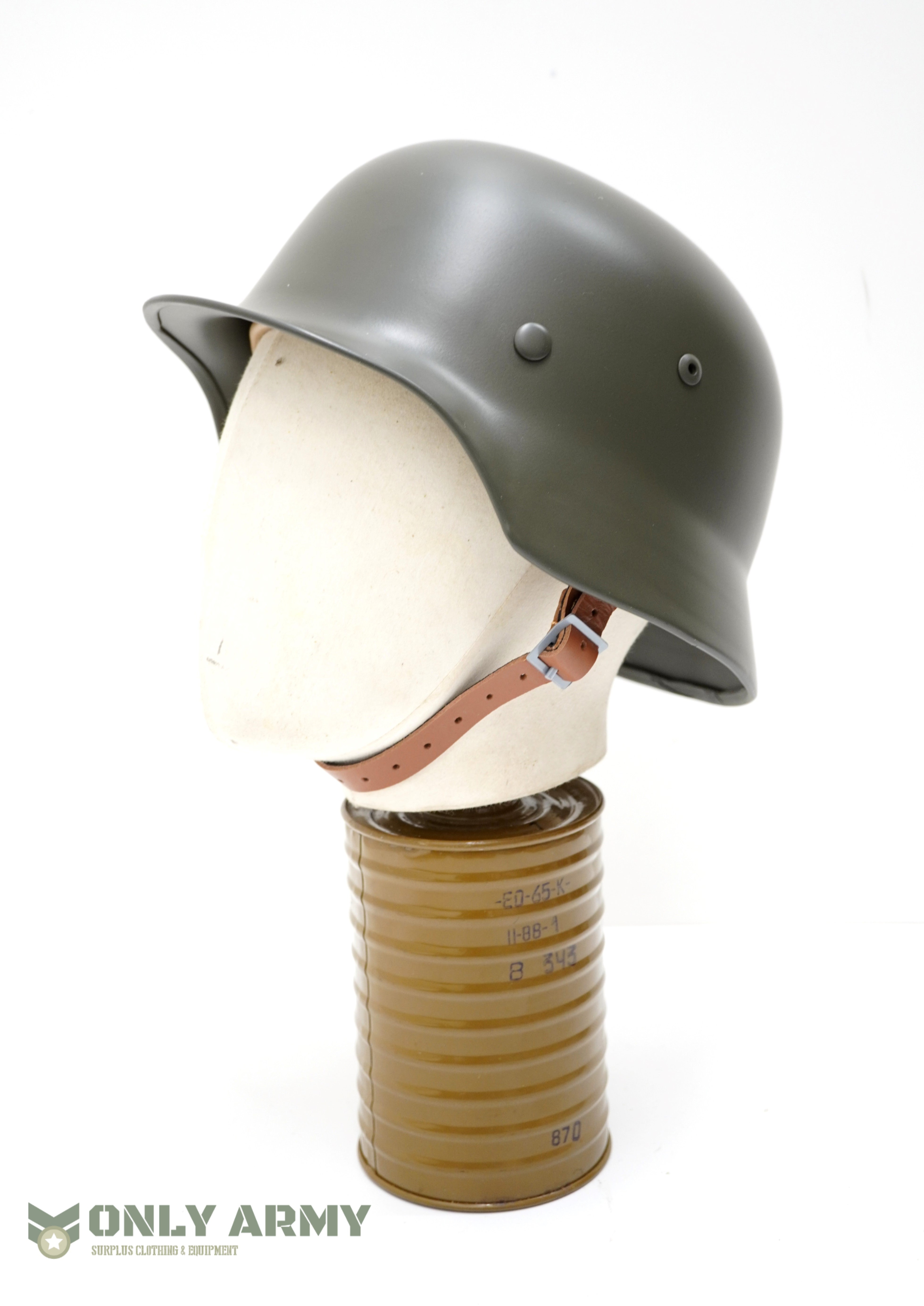 WW2 German Army M40 Helmet Metal - Olive Green