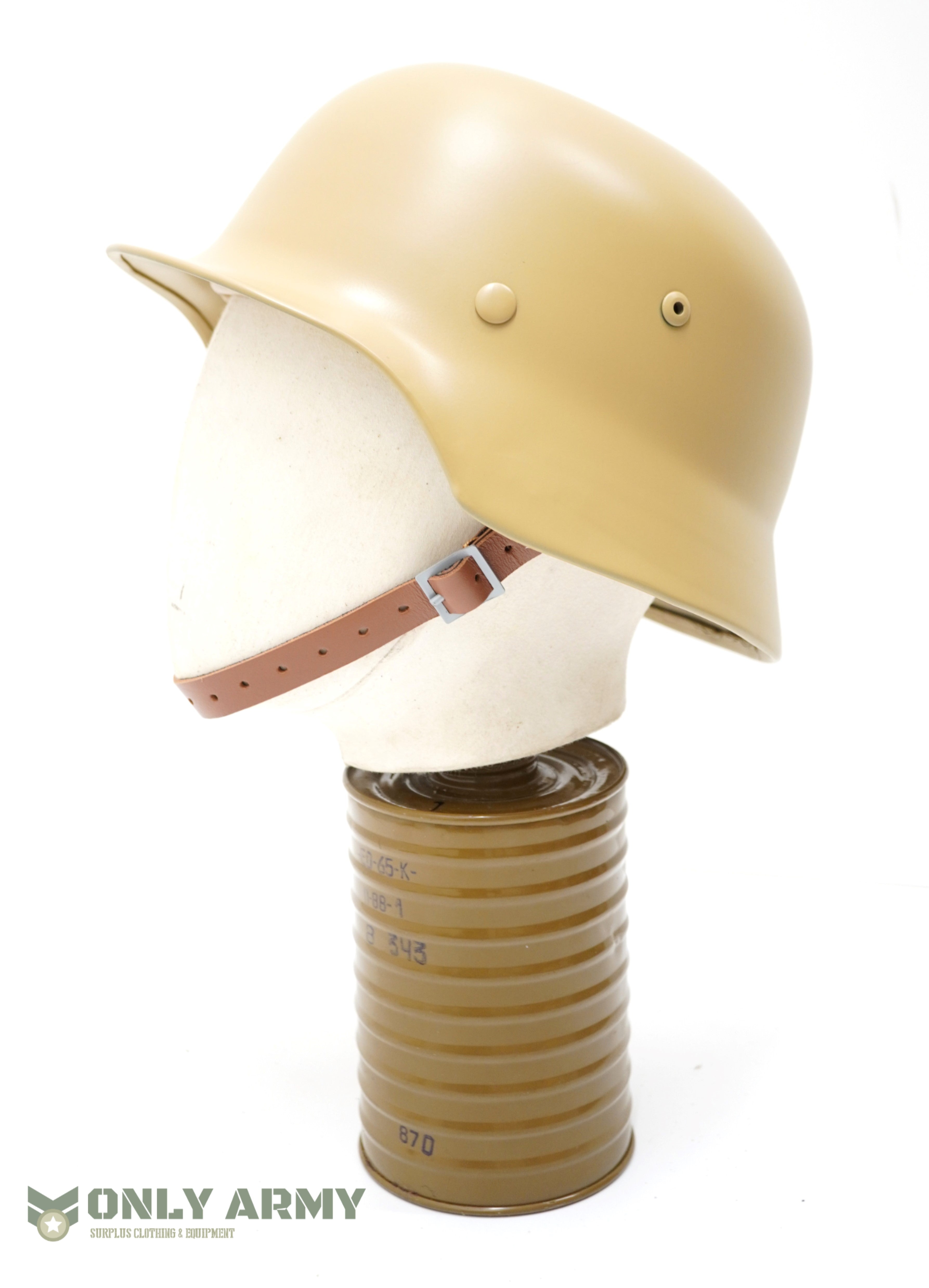 WW2 German Army M40 Helmet - Desert Tropical Dunkel Gelb