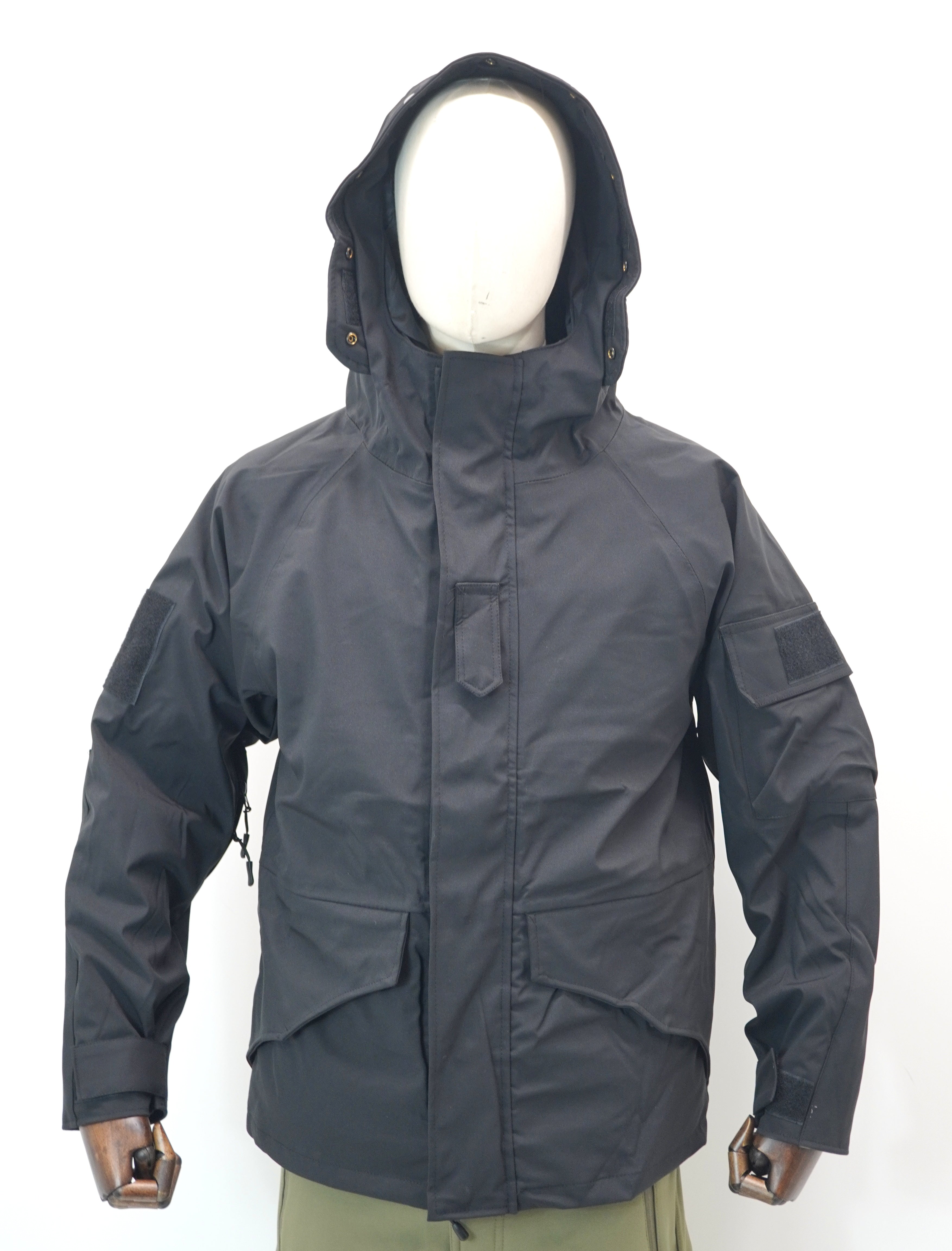 Army Police BLACK Goretex Jacket With Removable Liner Waterproof Windproof Smock
