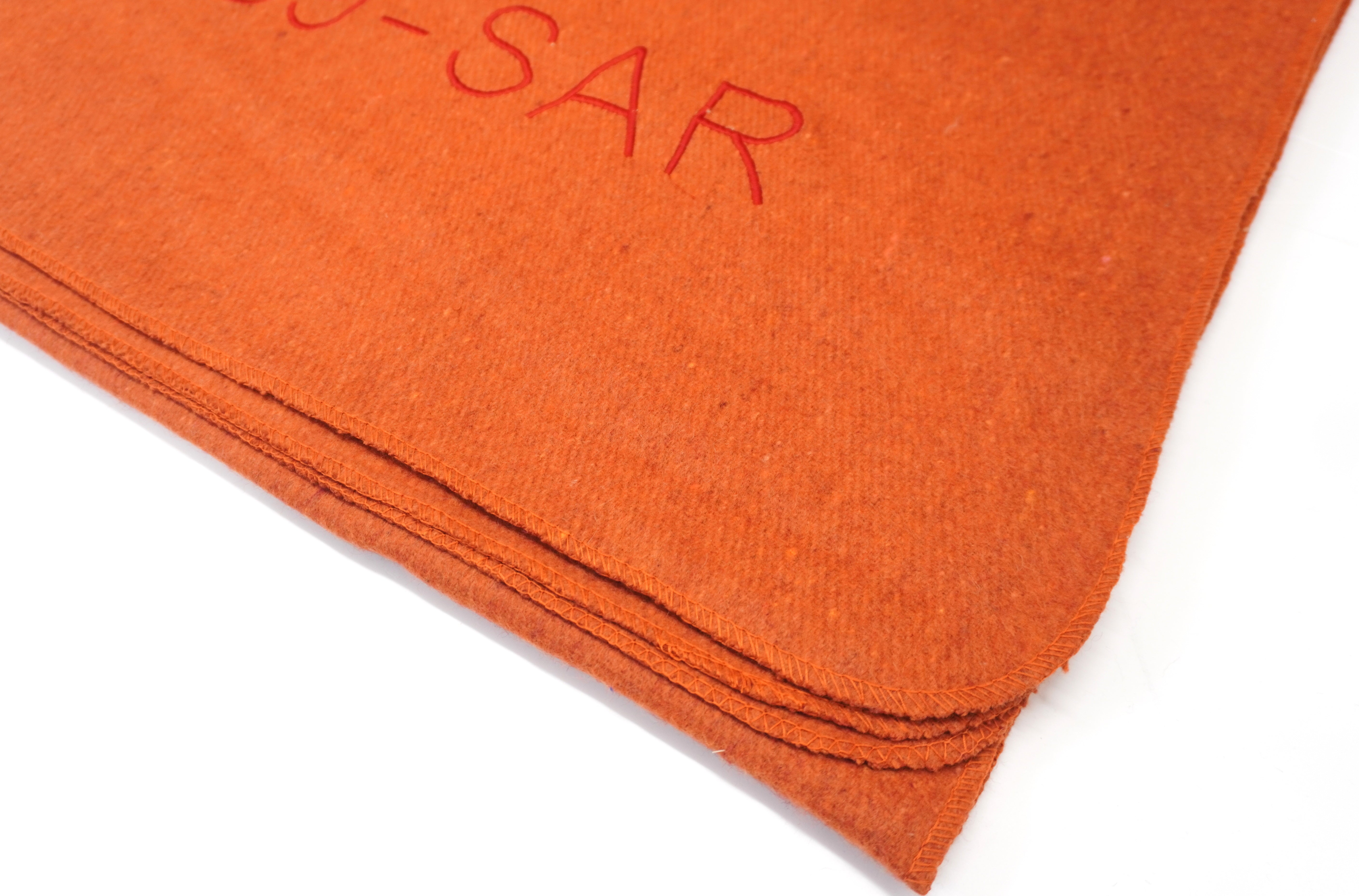 SAR Search & Rescue Blanket Orange High Visibility Wool Blend Outdoor Survival