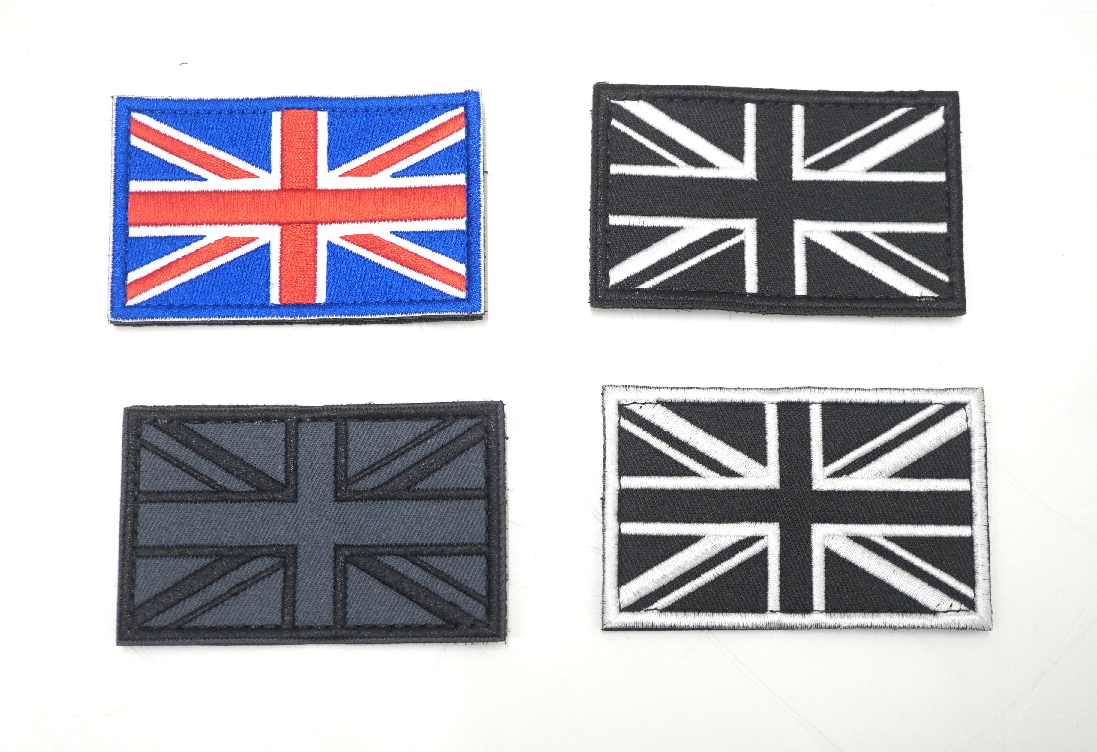 Union Jack Flag Patches Velcro Backed Tactical Arm Badge