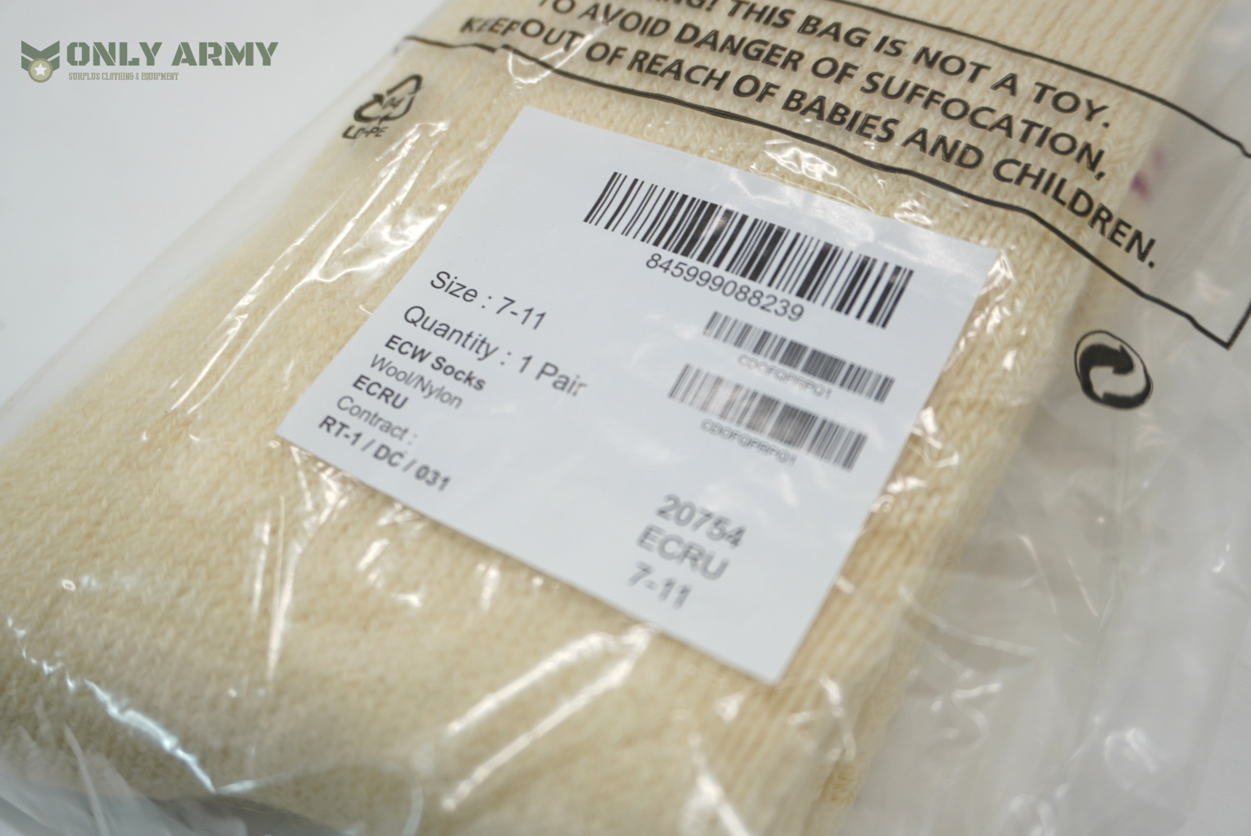 NEW 90% Wool British Army Arctic Socks ECW Cold Weather Issue ECRU