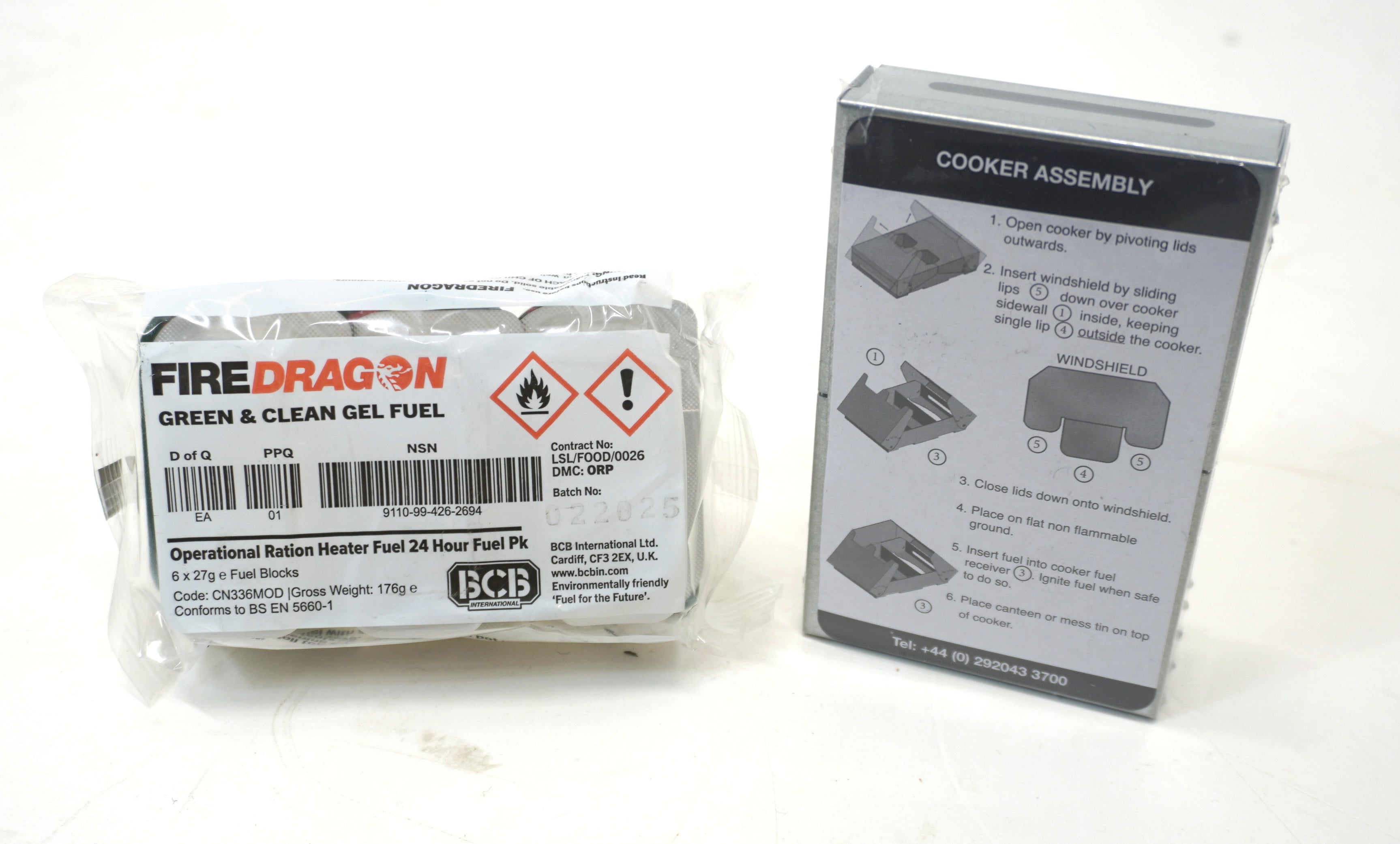 British Army Folding Cooker & Fuel Set Cook Stand Dragon Gel BCB Current Issue