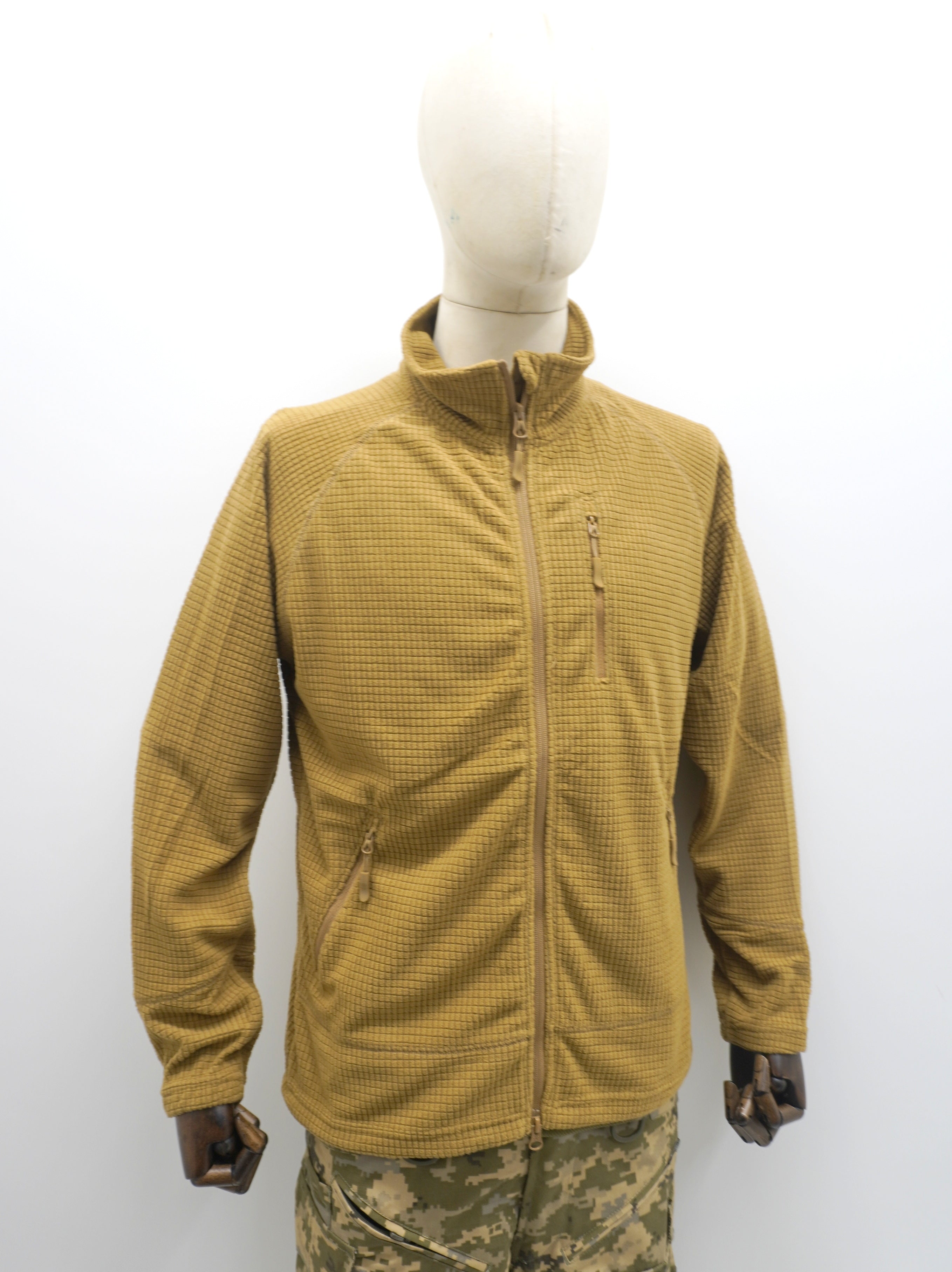 Tactical Midlayer Polar Grid Fleece Jacket - Coyote
