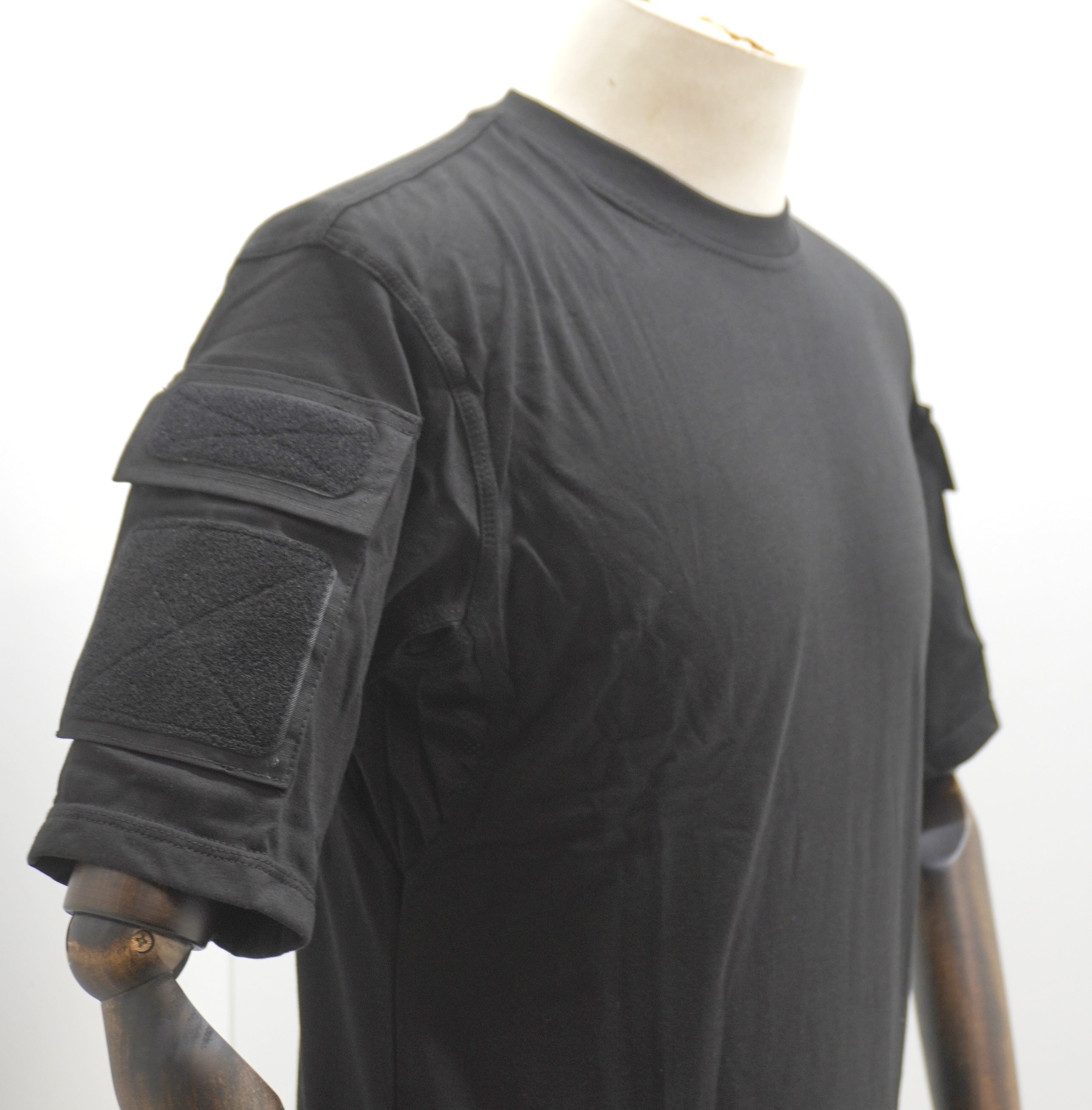 Tactical Black Tshirt Sleeve Pocket T-Shirt Combat Airsoft Army Police SAS UKSF