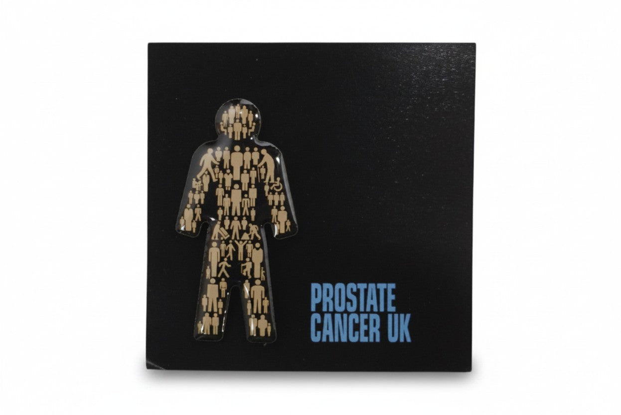 Prostate Cancer Pin Badge MEN UNITED Cancer Research Charity Man Badge Brand New
