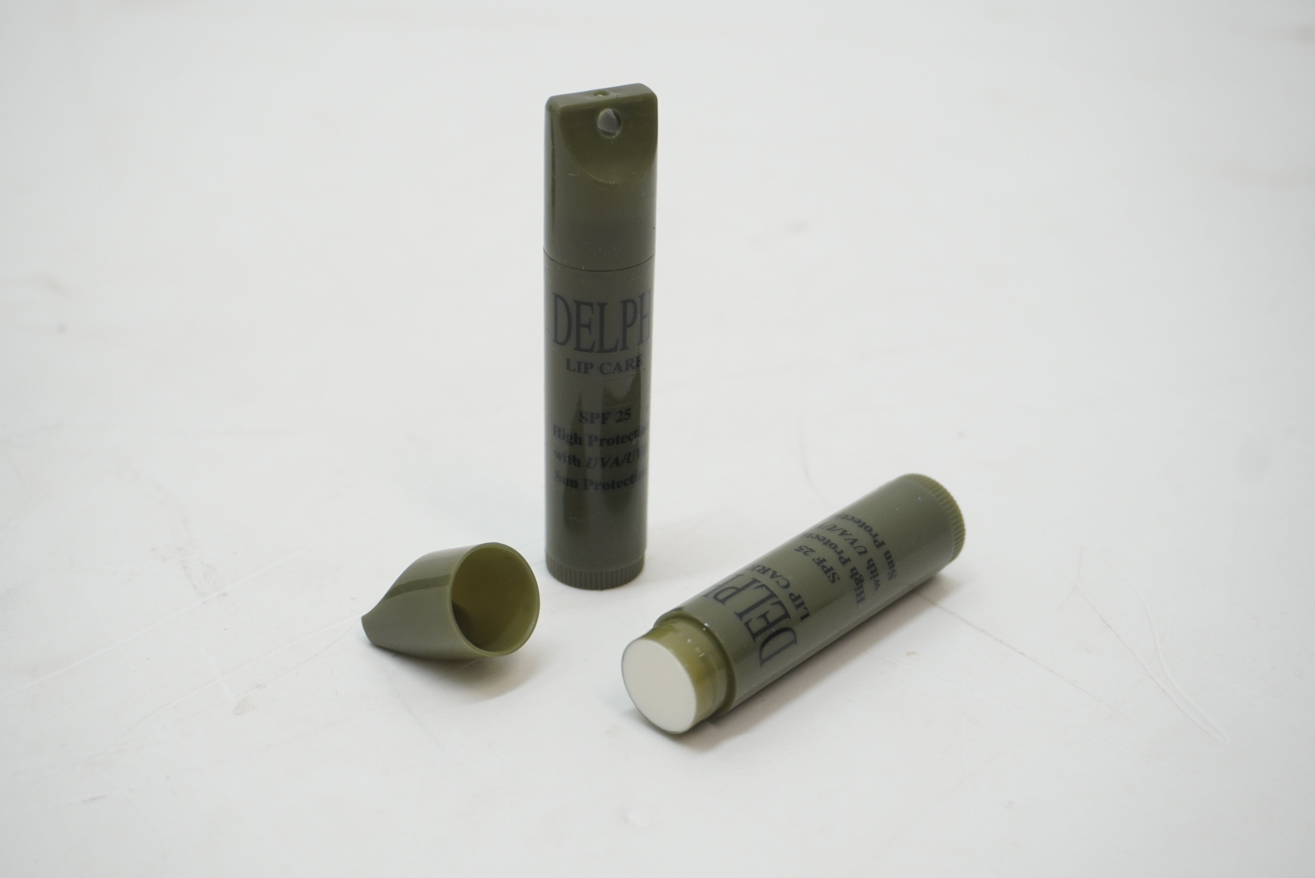 2 X British Army Issue Lip Cream Pocket Size Stick Lip Care SPF25 Delph
