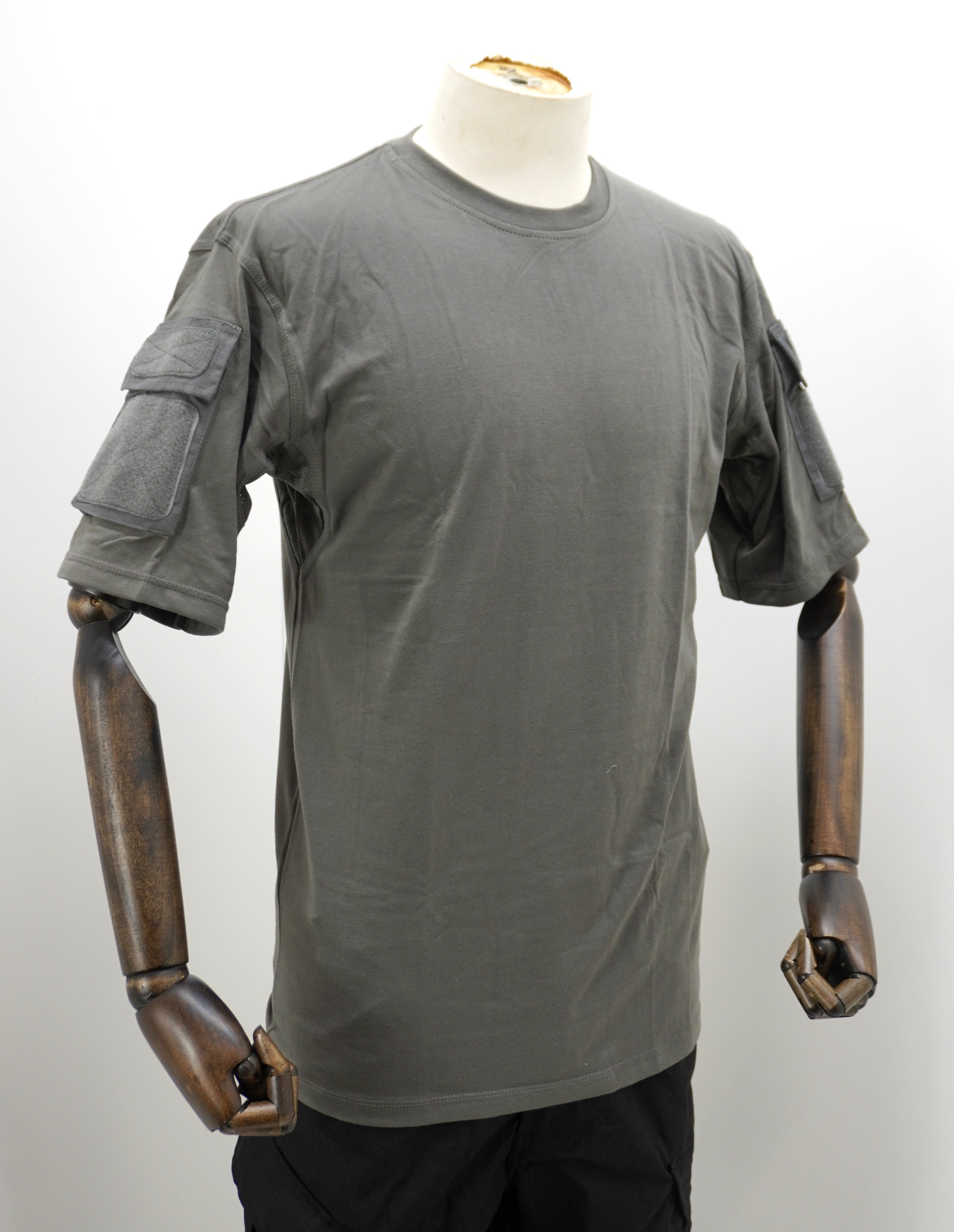 Tactical Wolf Grey Tshirt Sleeve Pocket T-Shirt Combat Airsoft