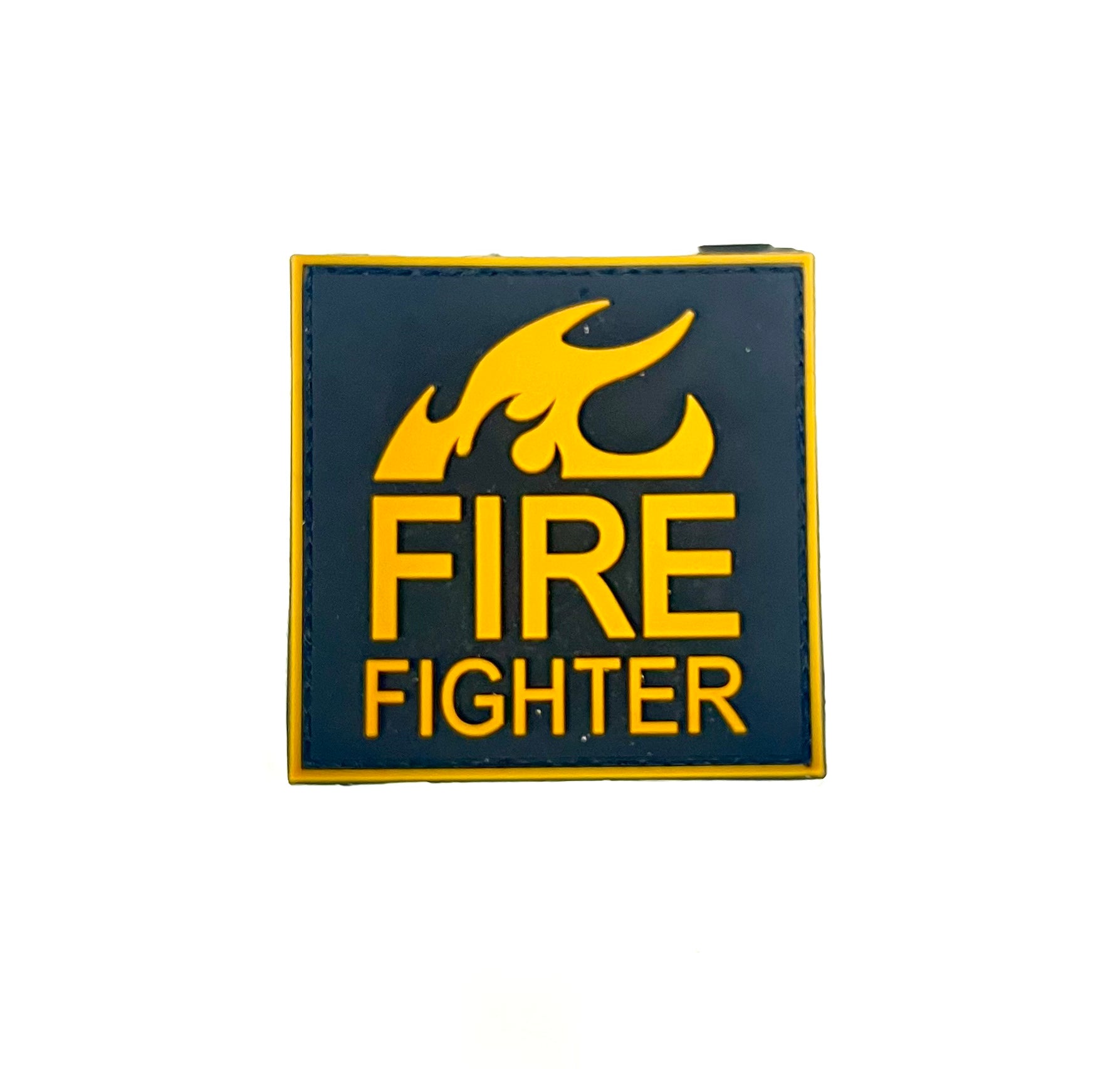 Fire Fighter Patch Rubberised - Yellow/Gold
