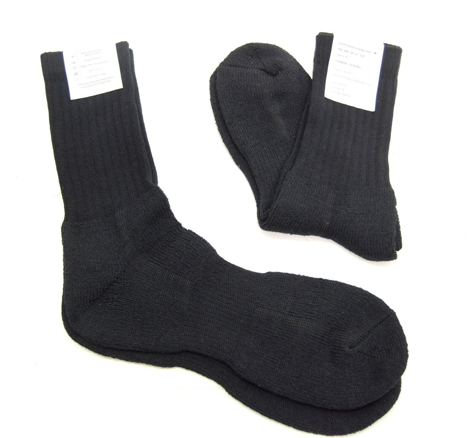 5 x Pairs British Army Black Socks