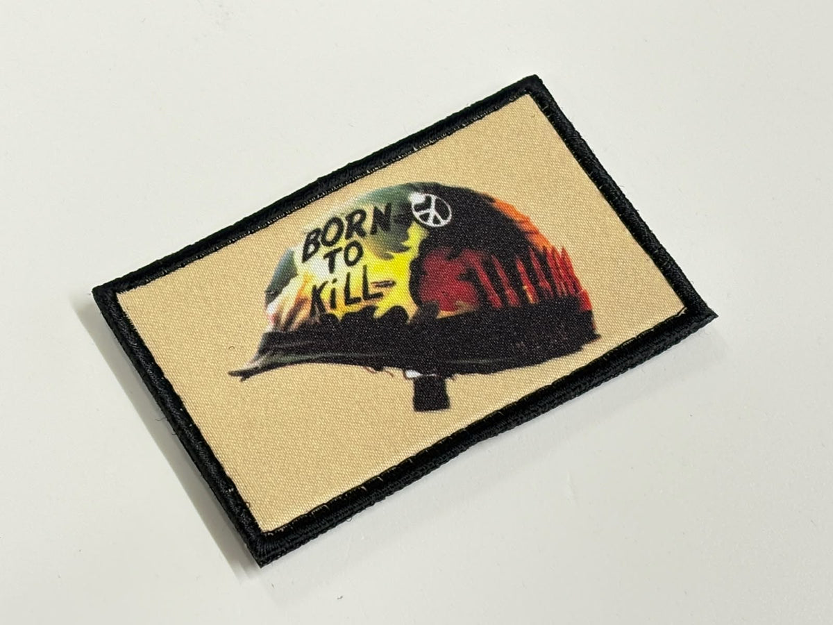 Born To Kill Moral Patch Velcro Full Metal Jacket Tactical Airsoft Patches Bergen Clothing