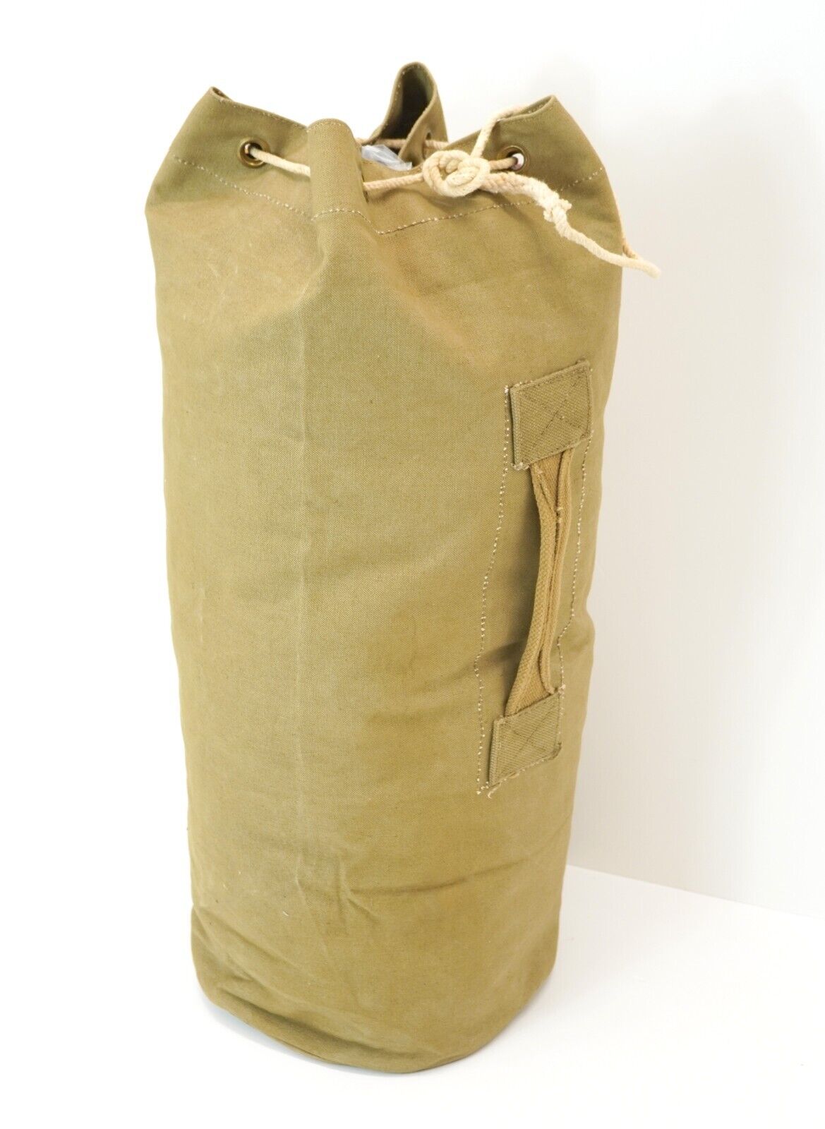 VINTAGE 1950'S ITALIAN ARMY KIT BAG - CANVAS DUFFLE BAG - HEAVY DUTY SUPER THICK