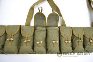 Korean Military Chest Rig / Bandolier 10 Pouch 7.62MM Ammo Airsoft Mag Carrier