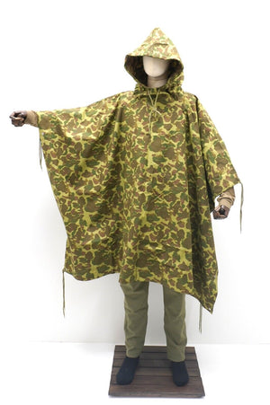 US Army WW2 Marines Corps Pacific Camo Poncho USMC Reversible Shelter Sheet Tarp