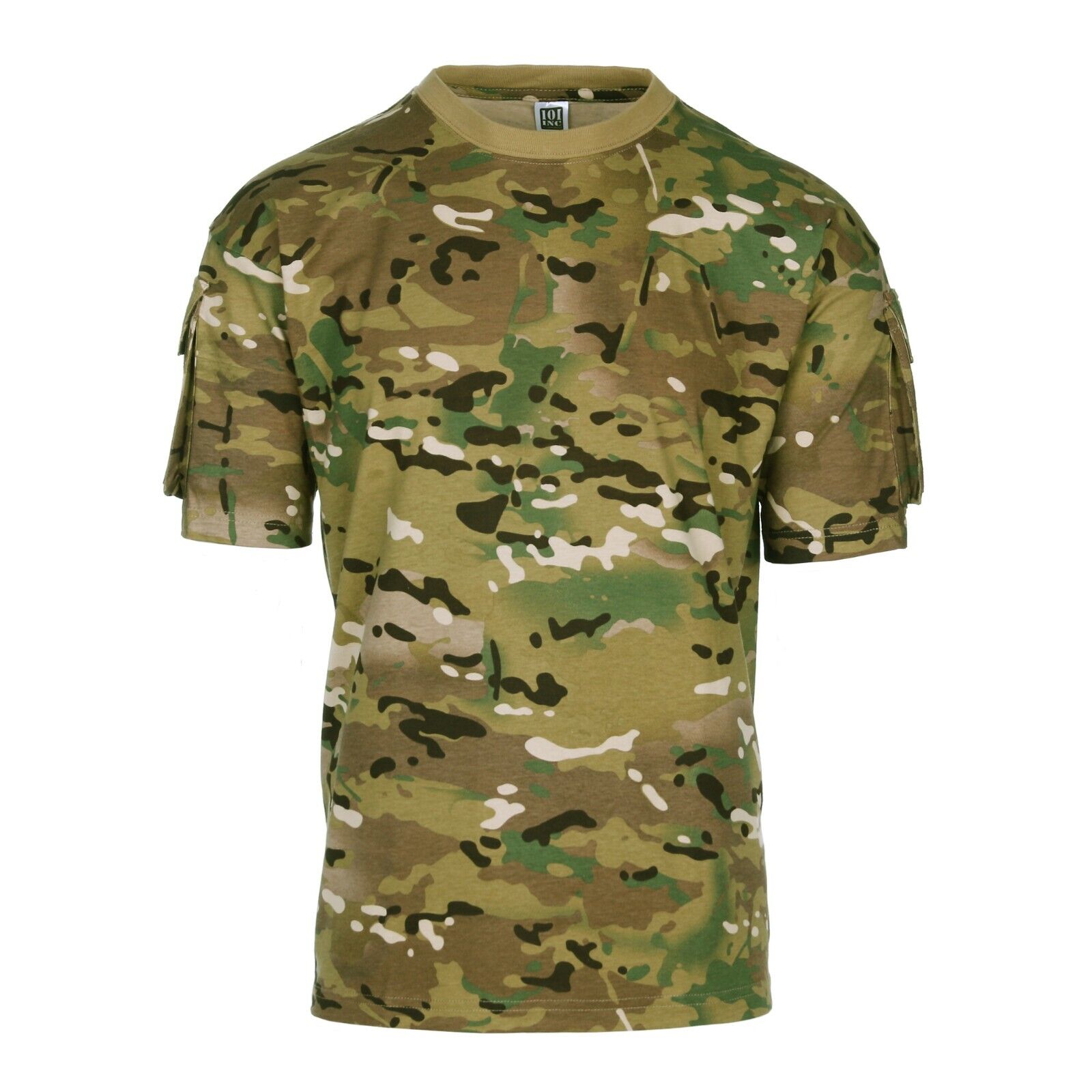 British Army Style MTP Tactical T-shirt Short Sleeve With Arm Pocket MULTICAM