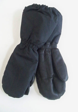 Army Mittens With Trigger Finger Military Leather Fur Lined Waterproof Winter