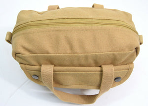 US Army WW2 Style Canvas Tool Bag Very Strong Tankers Tools Kit Storage Bag Tan 