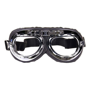 Repro British Military Flying Goggles WW2 RAF Pilot Chrome Biker Goggle Aviator 