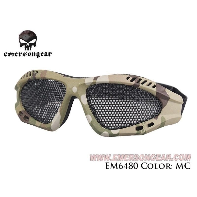 Emerson Zero Glass Mesh Goggles MTP MULTICAM Airsoft Tactical Eye Protection