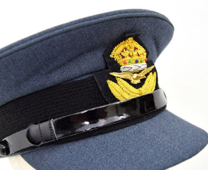 British Royal Air Force RAF Officers Peak Cap With Badge Kings Crown WW2 Repro