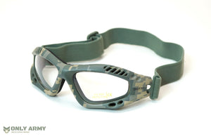 US Army Military Style ACU Digital Camo Tactical Goggles Eye Protection Glasses