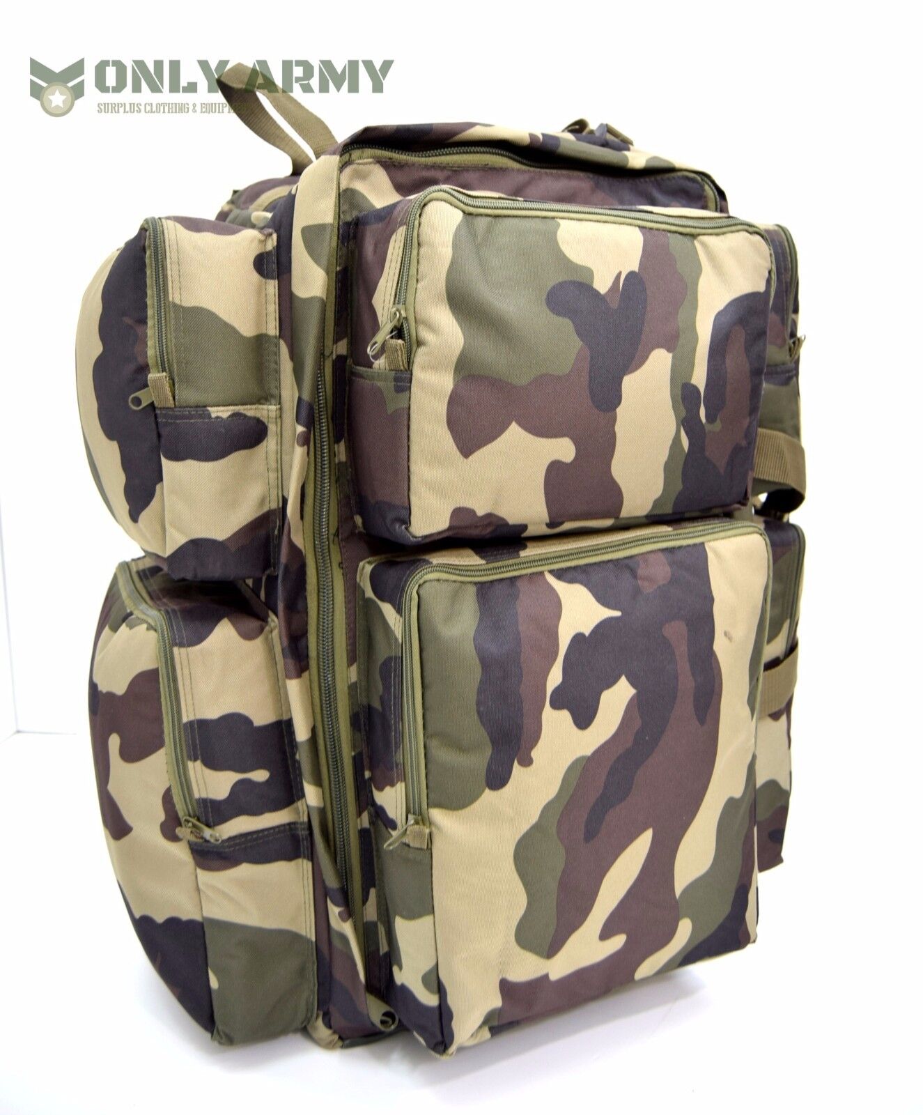 100L French Army CCE Camo Expedition / Deployment Rucksack & Holdall Assault Bag