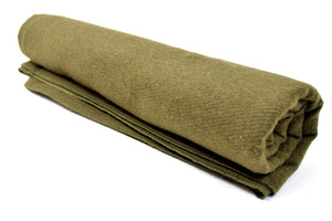 Military Khaki Wool Blanket US Style Olive 200x155 cm Bedding Outdoor Camping