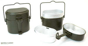 German Army Mess Tin Set 3 Piece Cooking Eating Billy Can Trangia Style Camping