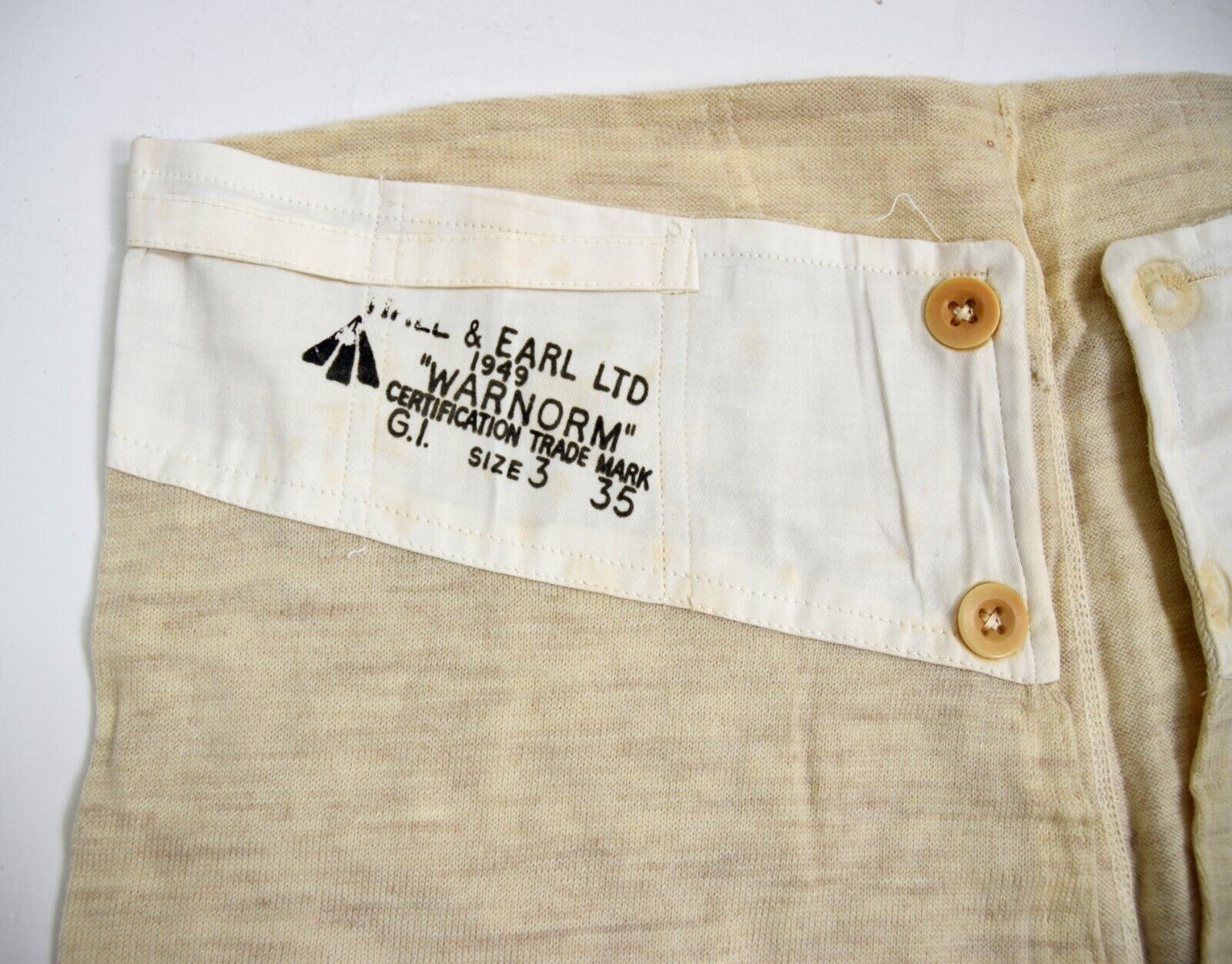 RARE Dated Original British Army 1940's / 50's Underwear Boxer