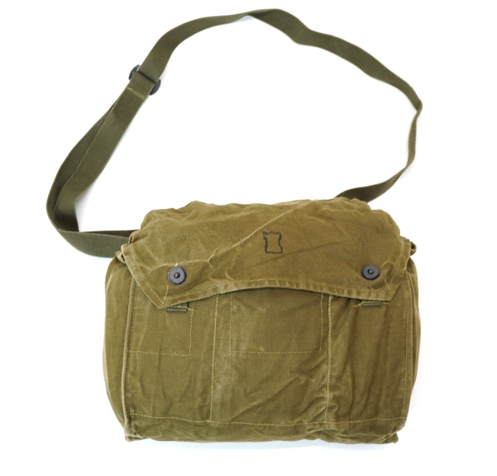 Finnish Army Gas Mask Bag Satchel Side Bag Utility Fishing Hunting Army Surplus