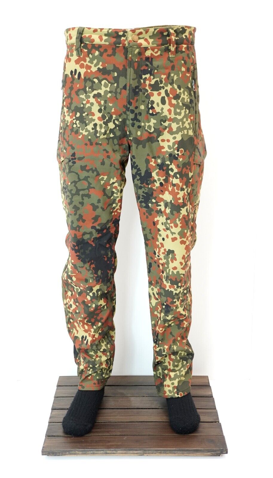 German FLECKTARN Softshell Waterproof Fleece Lined Combat Cargo Trousers Pants