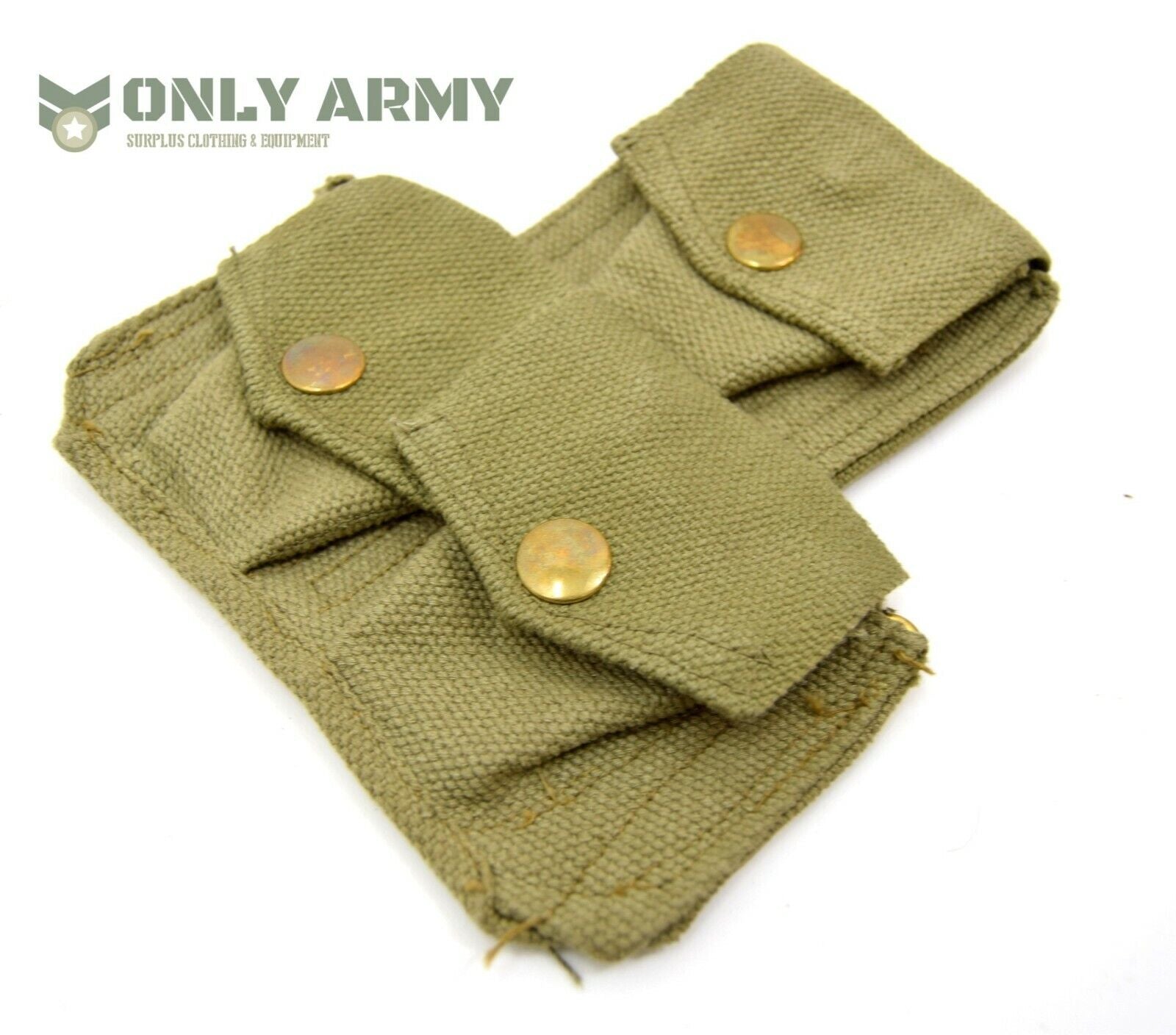 ENFIELD .303 AMMO POUCH WEBBING CANVAS BRITISH ARMY ISSUE 1937 PAT WW2 POUCHES