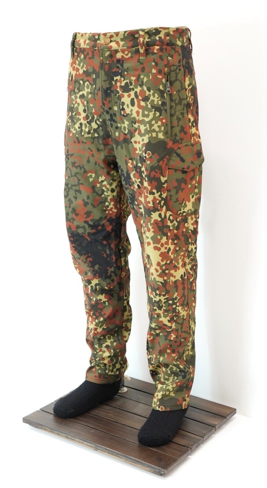 German FLECKTARN Softshell Waterproof Fleece Lined Combat Cargo Trousers Pants