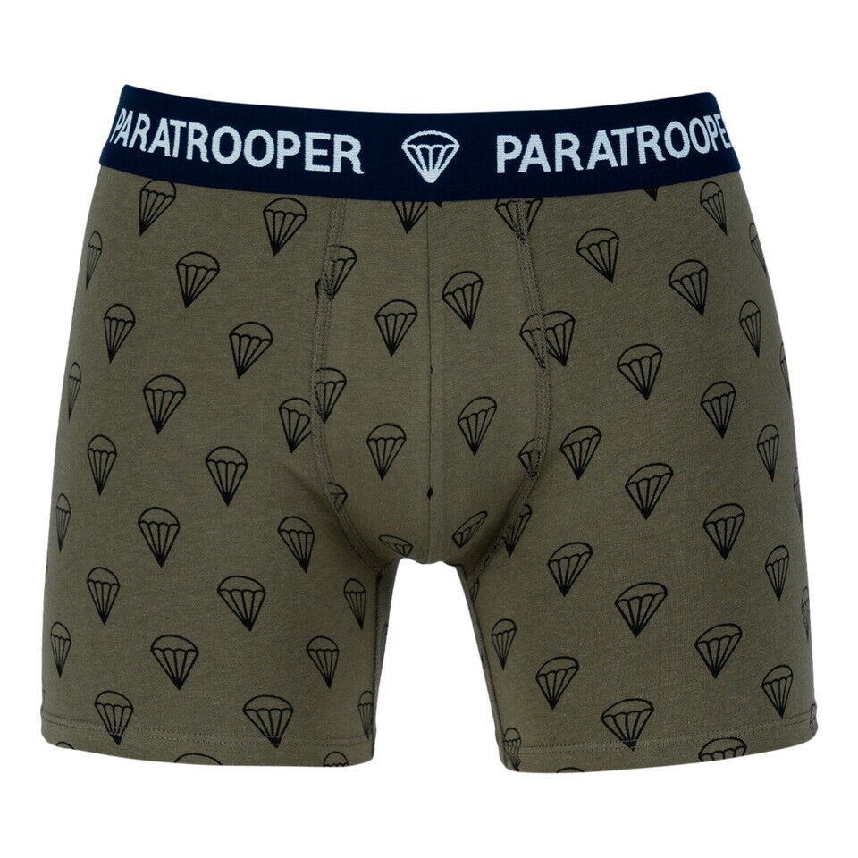 Army Style PARATROOPER Boxer Shorts Para Olive Military Parachute Boxers