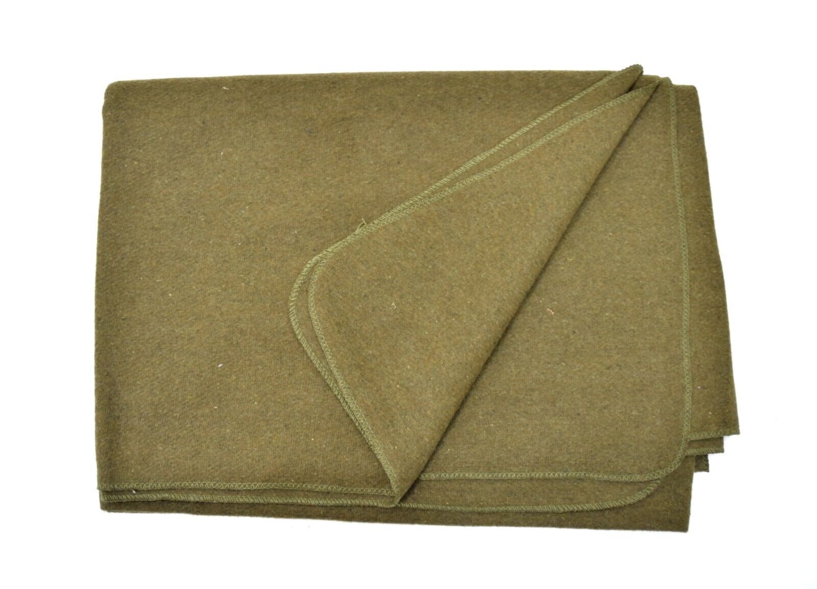 Military Khaki Wool Blanket US Style Olive 200x155 cm Bedding Outdoor Camping