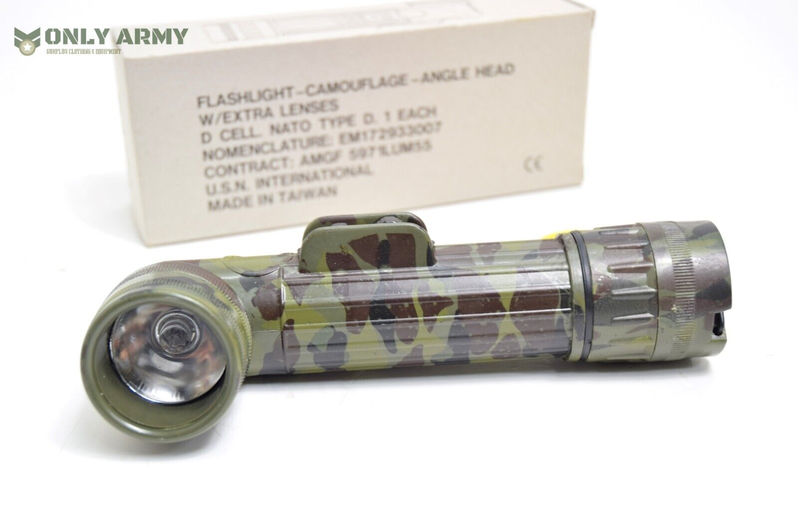 Lampe De Poche D'angle US Army Fulton - OD Green - Fabriquée Aux USA
