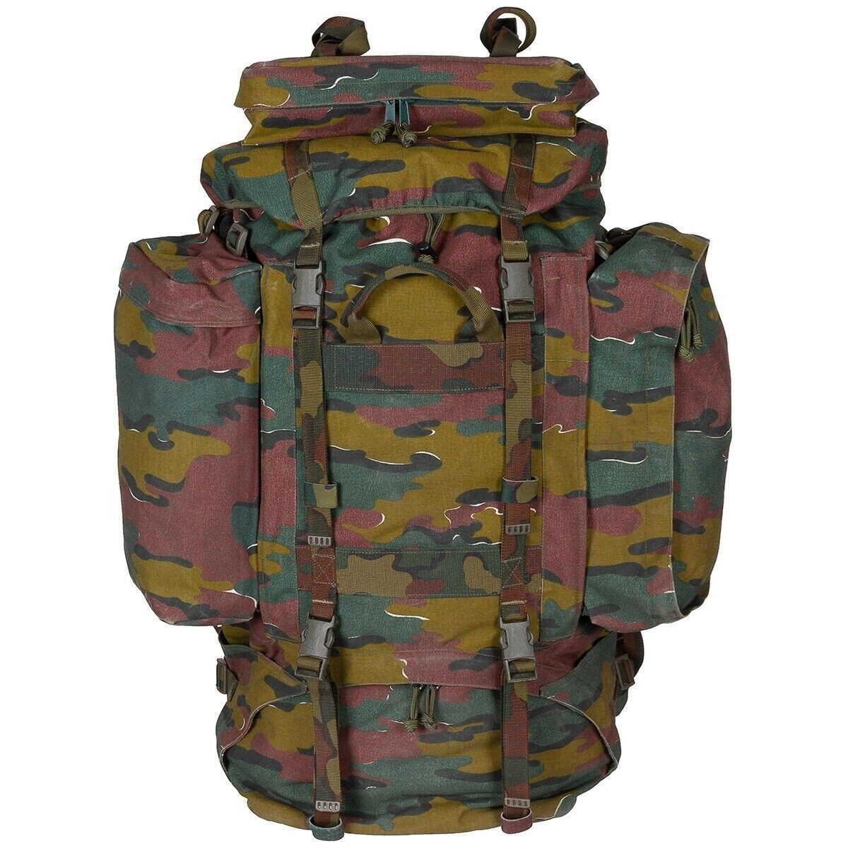 Belgian Army Large Bergen Rucksack Backpack With Side Removable Pouches Military